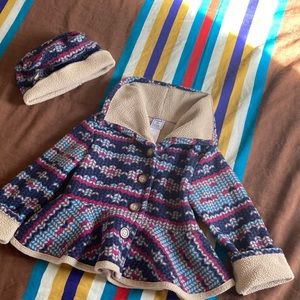 Childrens Mack & CO fleece garden jacket and fleece garden hat